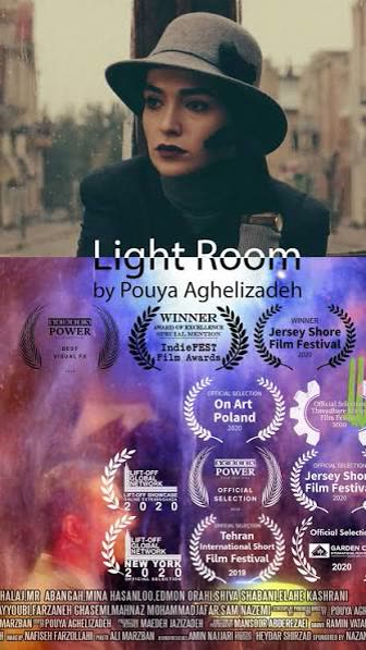 Light Room poster: a woman in a hat above a collage of festival laurels